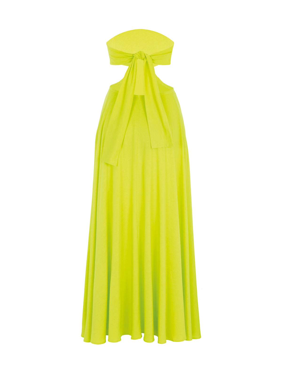 Maxi Bandeau-Kleid mit Cut-Outs und zum Binden am Rücken mit Schlitzen