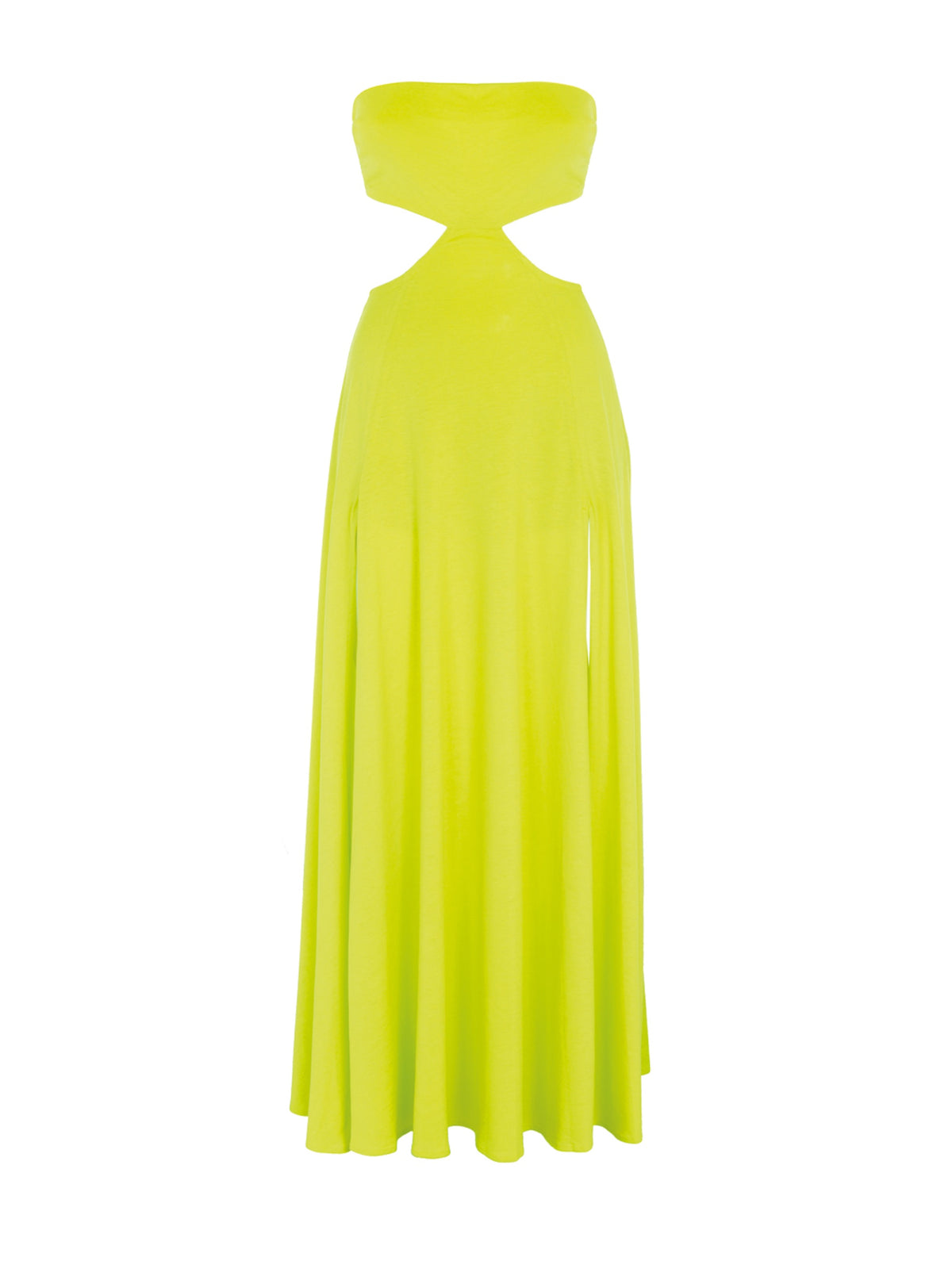 Maxi Bandeau-Kleid mit Cut-Outs und zum Binden am Rücken mit Schlitzen