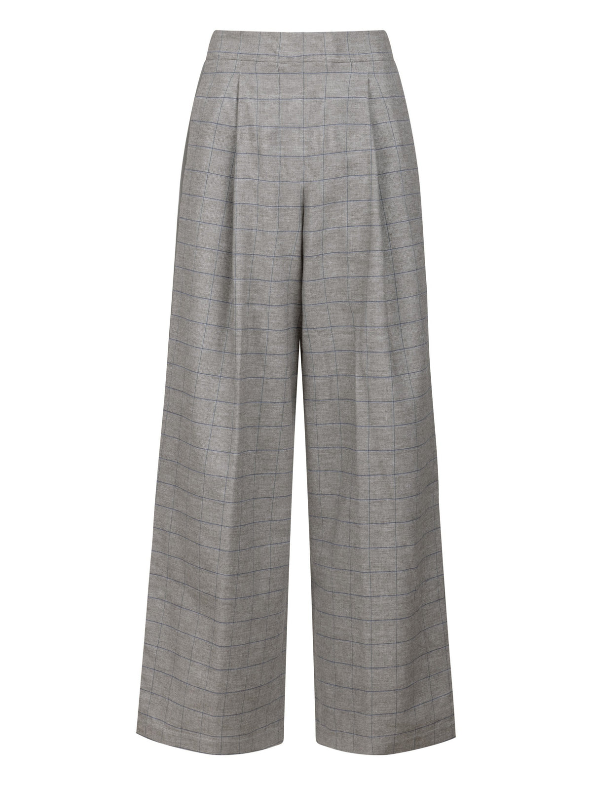 Weit geschnittene Hose mit elastischem Bund und verdeckten Seitentaschen. Hergestellt aus nachhaltigen Fasern.