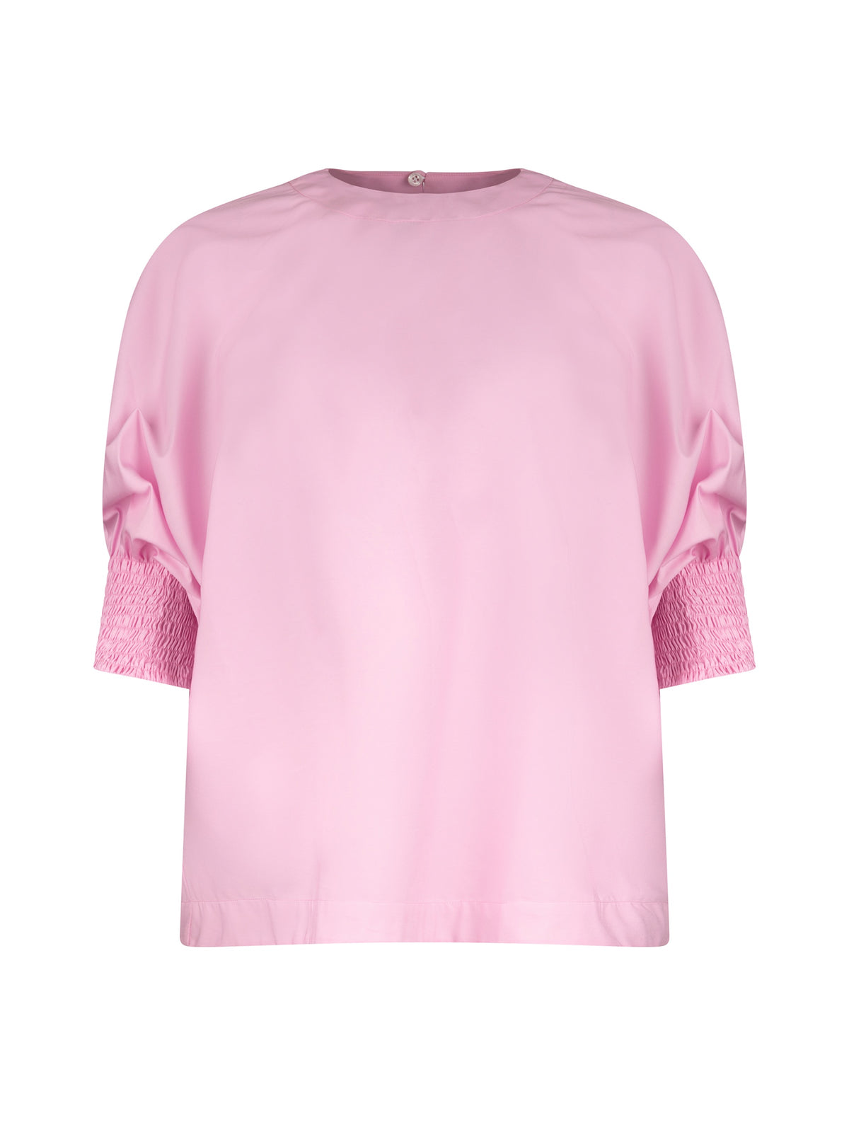 Locker sitzende Bluse mit elastischen Bündchen an den Ärmelenden. 