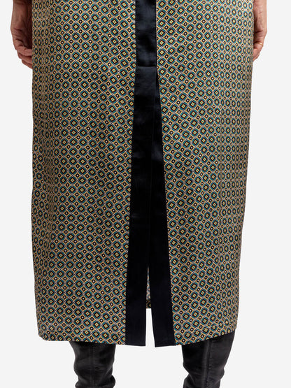 Lang geschnittenes Seidenkleid Hope aus 100% italienischer Seide mit exklusivem Print von Helene Galwas