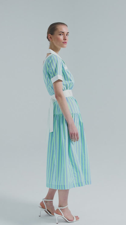Katinka - Gestreiftes Midikleid